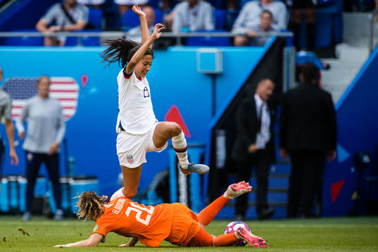 Christen Press of USA and Dominique Johanna Anna P. Janssen