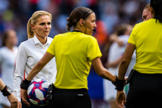 Sarina Wiegman, head coachof Netherlands looks dejected