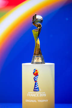 Trophy for the FIFA Women's World Cup final between USA and