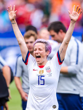 Megan Rapinoe of USA celebrates