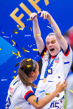 Rose Lavelle of USA celebrates