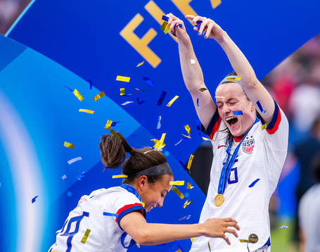 Rose Lavelle of USA celebrates