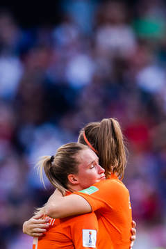 Desiree Van Lunteren of Netherlands looks dejected