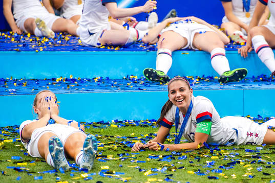 Alex Morgan of USA celebrates