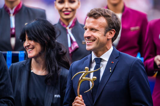 Emmanuel Macron, president of France afterthe FIFA Women's