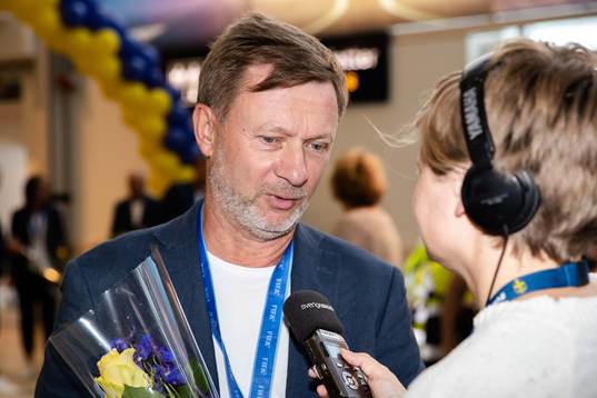 Peter Gerhardsson, Head coach speaks with media at
