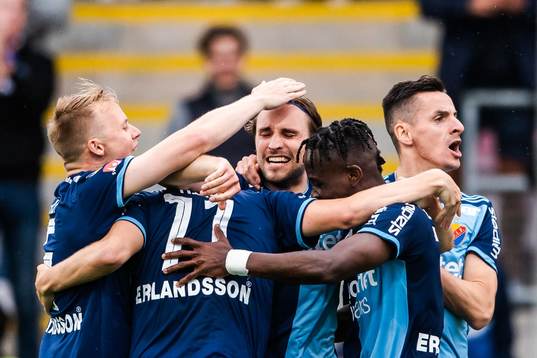 Djurgårdens spelare jublar