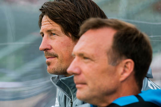 Djurgårdens tränare Thomas Lagerlöf och tränare Kim
