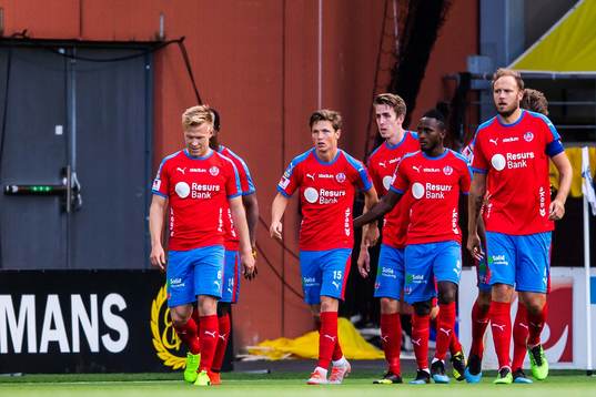 Helsingborgs spelare jublar