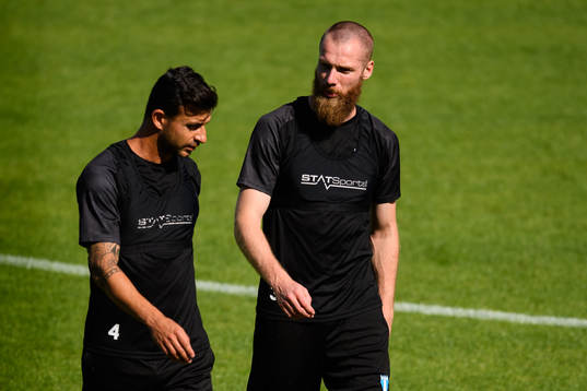 Behrang Safari and Jo Inge Berget of Malmö FF