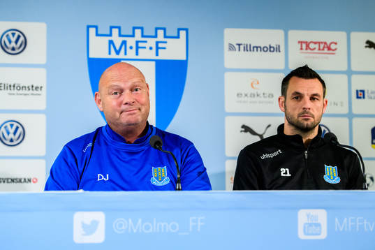 David Jeffrey head coach and Jim Ervin of Ballymena United