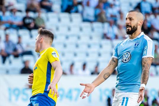 Guillermo Molins of Malmö FF looks dejected