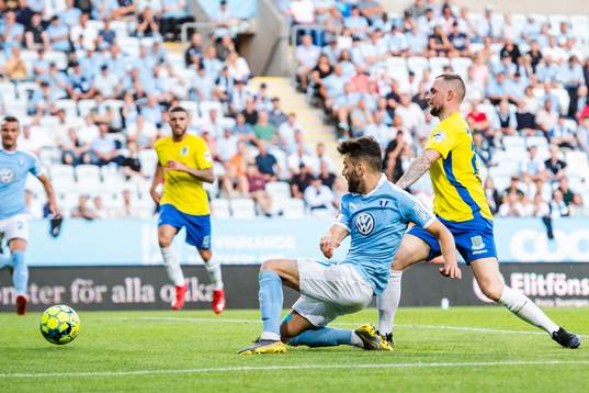 Erdal Rakip of Malmö FF scores 7-0