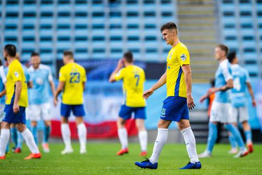 Scot Whiteside of Ballymena United looks dejected