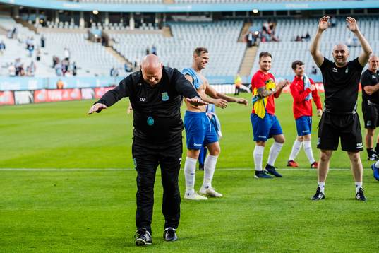 David Jeffrey, head coach of Ballymena United thank