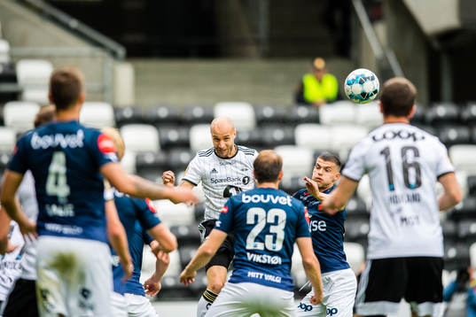 Tore Reginiussen of Rosenborg and Ylldren Ibrahimaj of