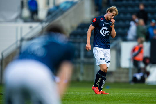 Viljar Helland Vevatne of Viking looks dejected