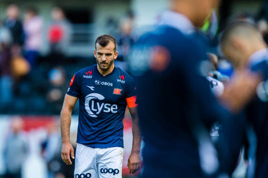 Zlatko Tripic of Viking looks dejected