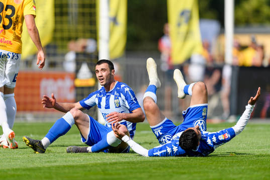 IFK Göteborgs Giorgi Kharaishvili och Sargon Abraham