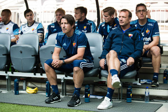 Djurgårdens tränare Thomas Lagerlöf och tränare Kim