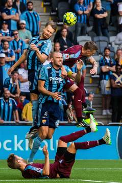 Djurgårdens Jacob Une Larsson och Marcus Danielson mot
