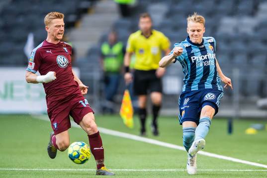 Malmö FFs Anders Christiansen och Djurgårdens Elliot Käck