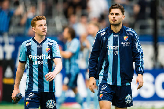 Djurgårdens Aslak Witry och Astrit Ajdarevic deppar