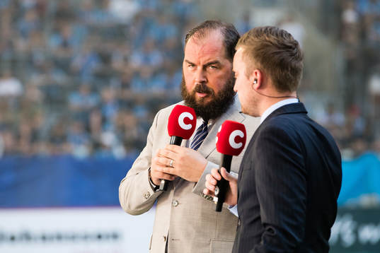s studio innan fotbollsmatchen i Allsvenskan mellan