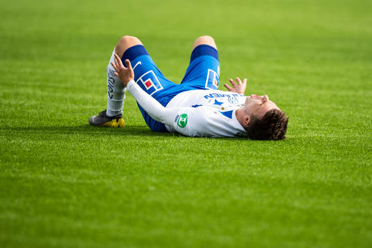 IFK Norrköpings Simon Skrabb deppar fotbollsmatchen i
