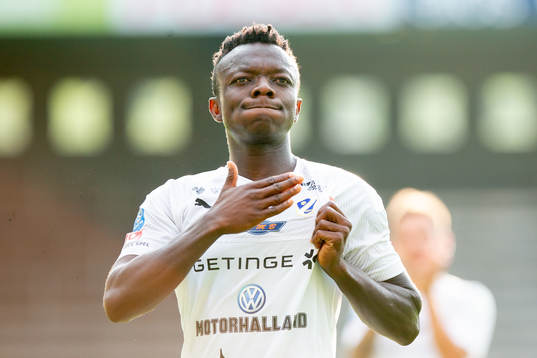 Halmstads Thomas Boakye jublar