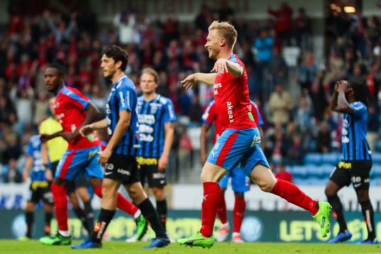 Helsingborgs Andreas Landgren jublar