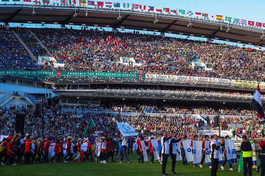 Vy över invigningen av Gothia Cup