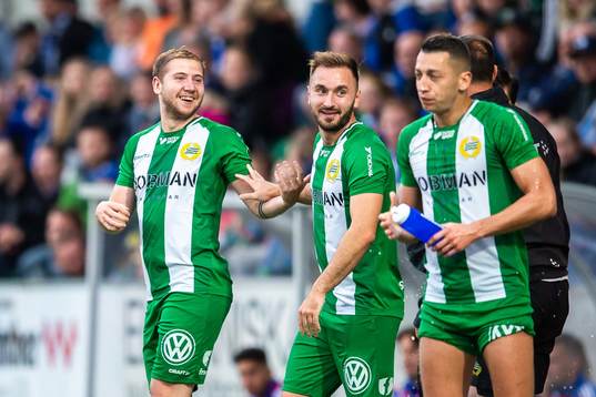 Hammarbys Darijan Bojanic, Muamer Tankovic och Nikola