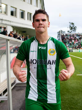 Hammarbys Vidar Örn Kjartansson jublar