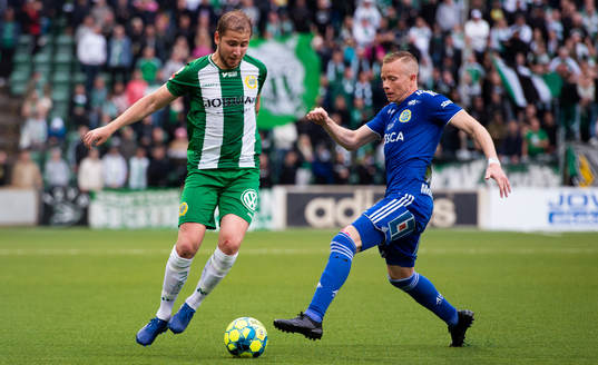 Hammarbys Darijan Bojanic och Sundsvalls Tobias Eriksson