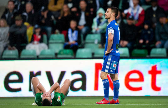Hammarbys Nikola Djurdjic och Sundsvalls Carlos Gracia