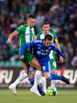 Hammarbys Nikola Djurdjic och Sundsvalls Juan Jose