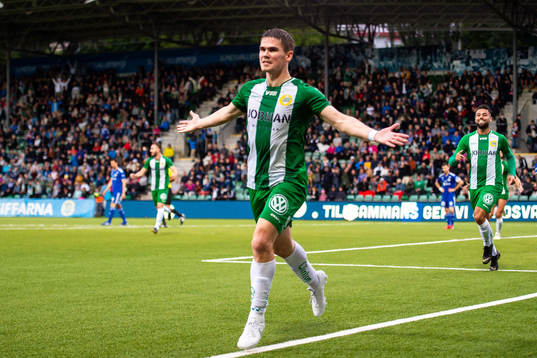 Hammarbys Vidar Örn Kjartansson jublar