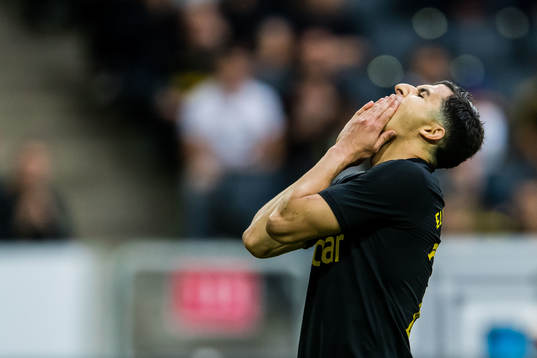 Tarik Elyounoussi of AIK looks dejected