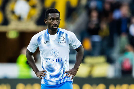 Kasse Alphonse Kodjo of Ararat-Armenia looks dejected