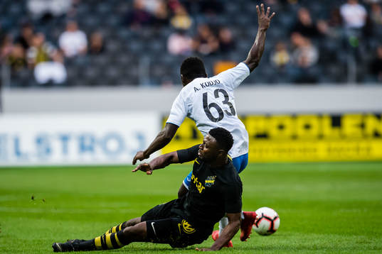 KChinedu Obasi of AIK and Kasse Alphonse Kodjo of