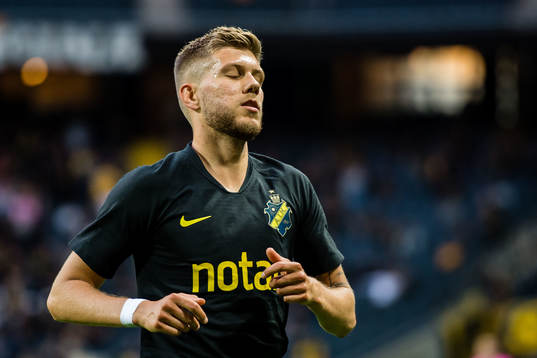 Anton Salétros of AIK looks dejected