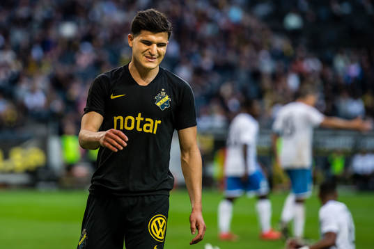 Tarik Elyounoussi of AIK looks dejected