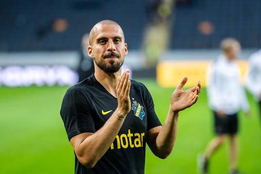 Panajotis Dimitriadis of AIK celebrates