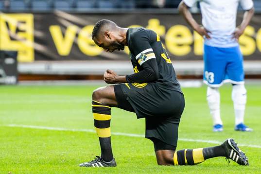 Henok Goitom of AIK celebrates
