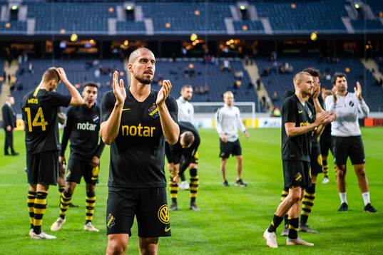 Panajotis Dimitriadis of AIK celebrates