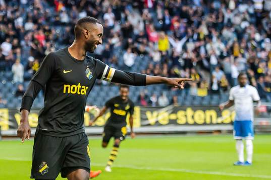 Henok Goitom  of AIK celebrates