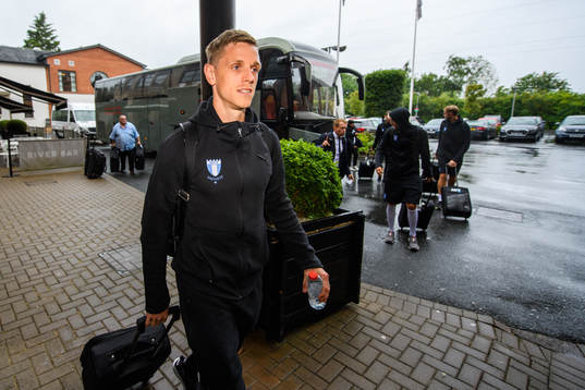 Sören Rieks of Malmö FF arrive at their hotel
