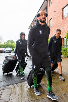 Guillermo Molins of Malmö FF arrive at their hotel