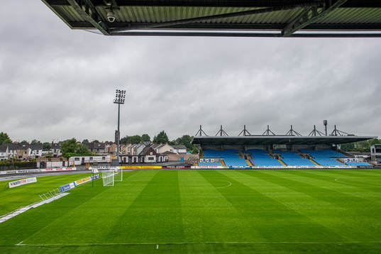 General view of the Ballymena Showgrounds prior to a